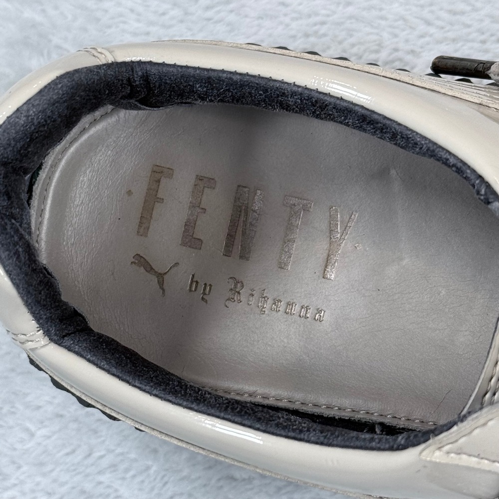 Puma Glossy Beige and Black Platform Sneakers - Picture 6 of 11
